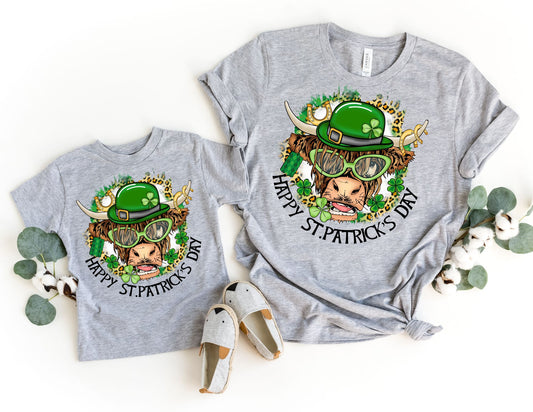 Cow Happy St Patricks Day Shirt - Mommy and Me St Patricks Shirts