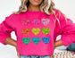 Faux Glitter Hearts Sweatshirt - Valentines Day Sweatshirt