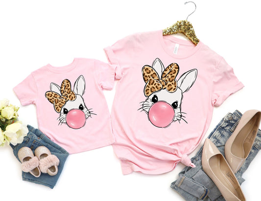 Bubblegum Bunny Mommy and Me Shirt - Mommy and Me Easter Shirts