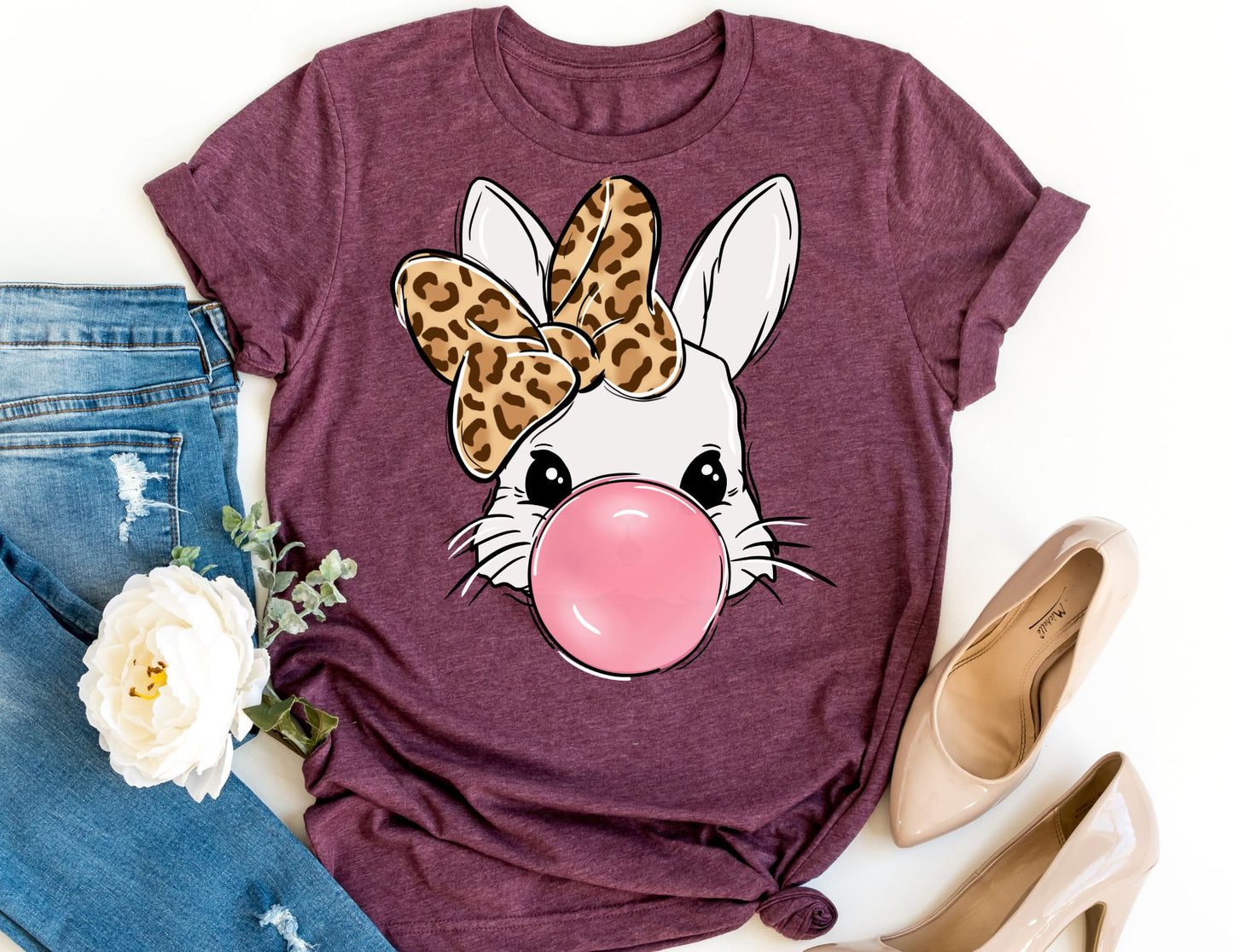 Bubblegum Bunny Shirt - Bunny Easter Shirt