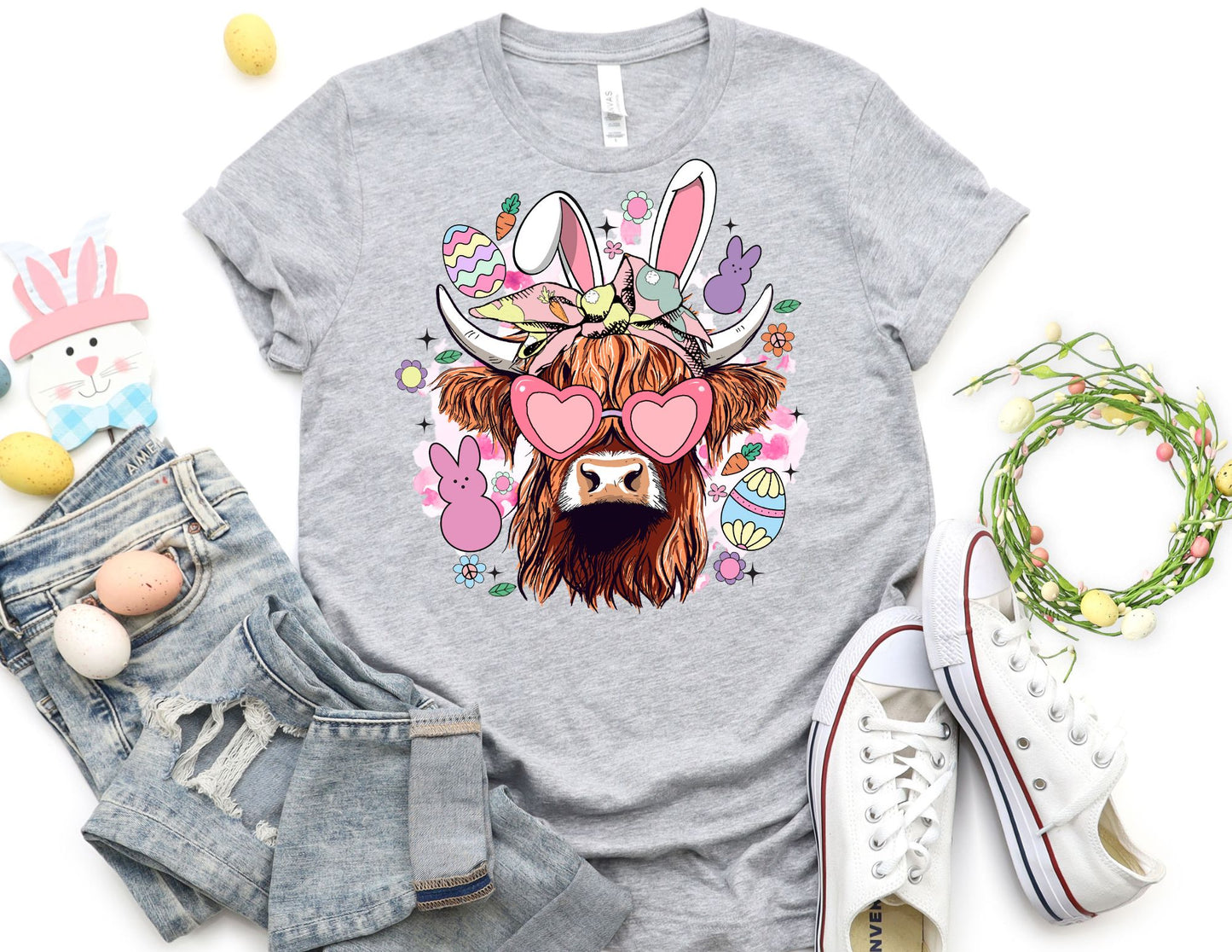 Cute Highland Cow Easter Shirt - Easter Shirt