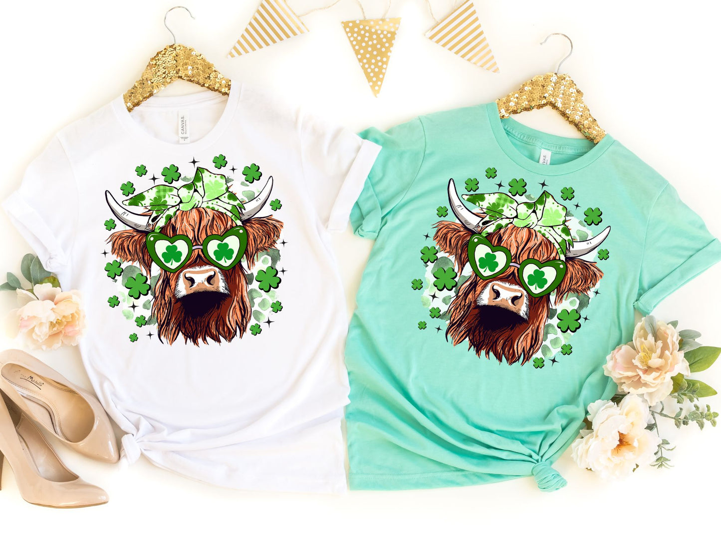 Cute Highland Cow St Patricks Shirt - St Patricks day Shirt