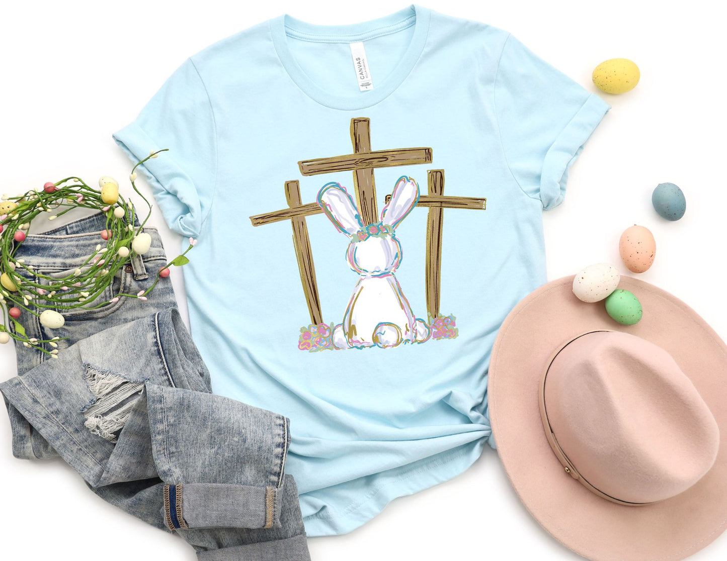 Bunny Cross Shirt - Easter Shirt