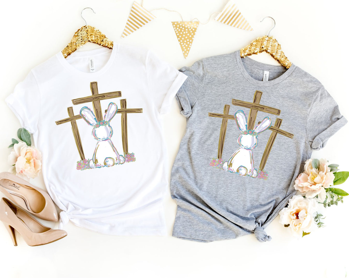 Bunny Cross Shirt - Easter Shirt