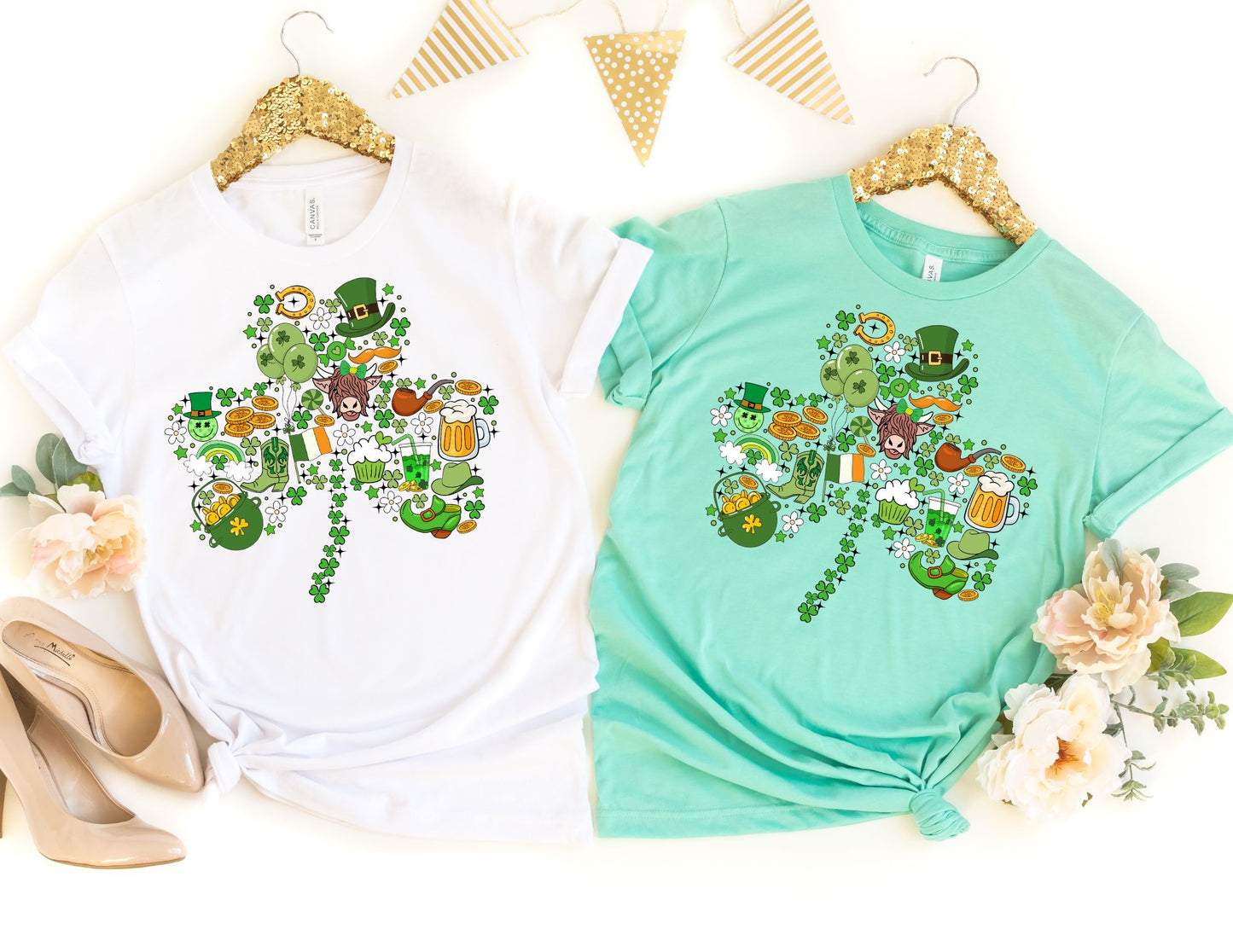 St Patricks Icon Clover Shirt - St Patricks Day Shirt