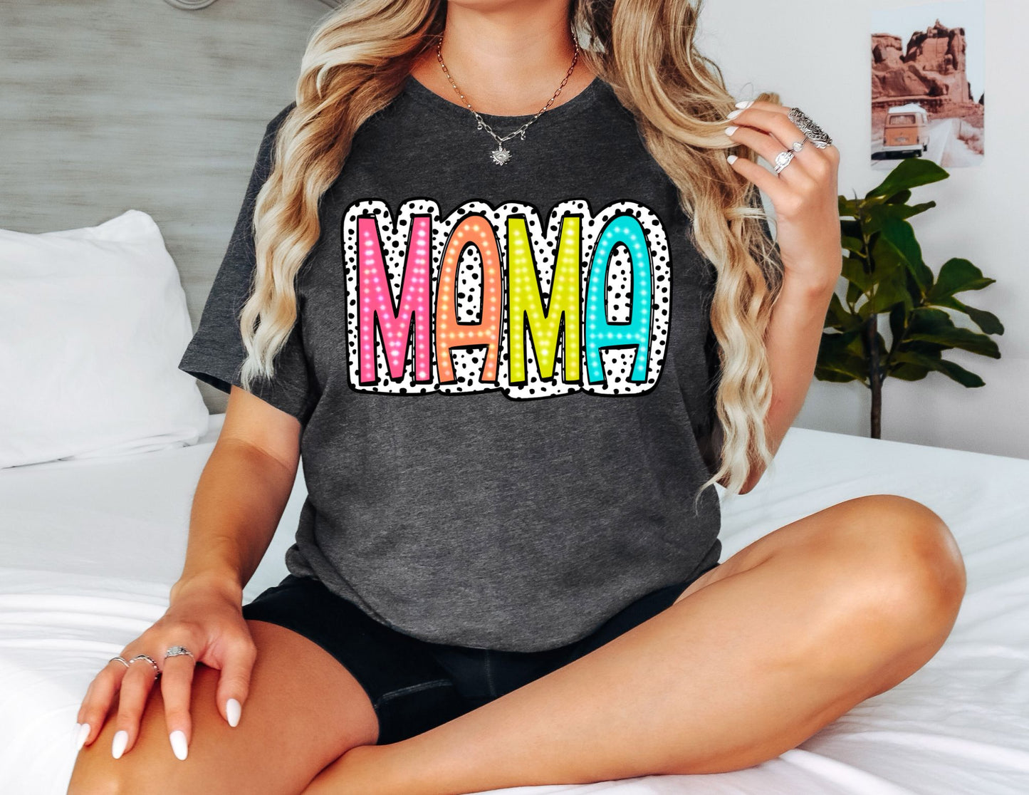 Colorful Dalmatian Mama Shirt - Mom Shirt