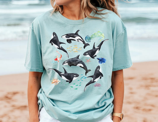 Orca Shirt - Beach Shirt - Summer Shirt - Killer Whale