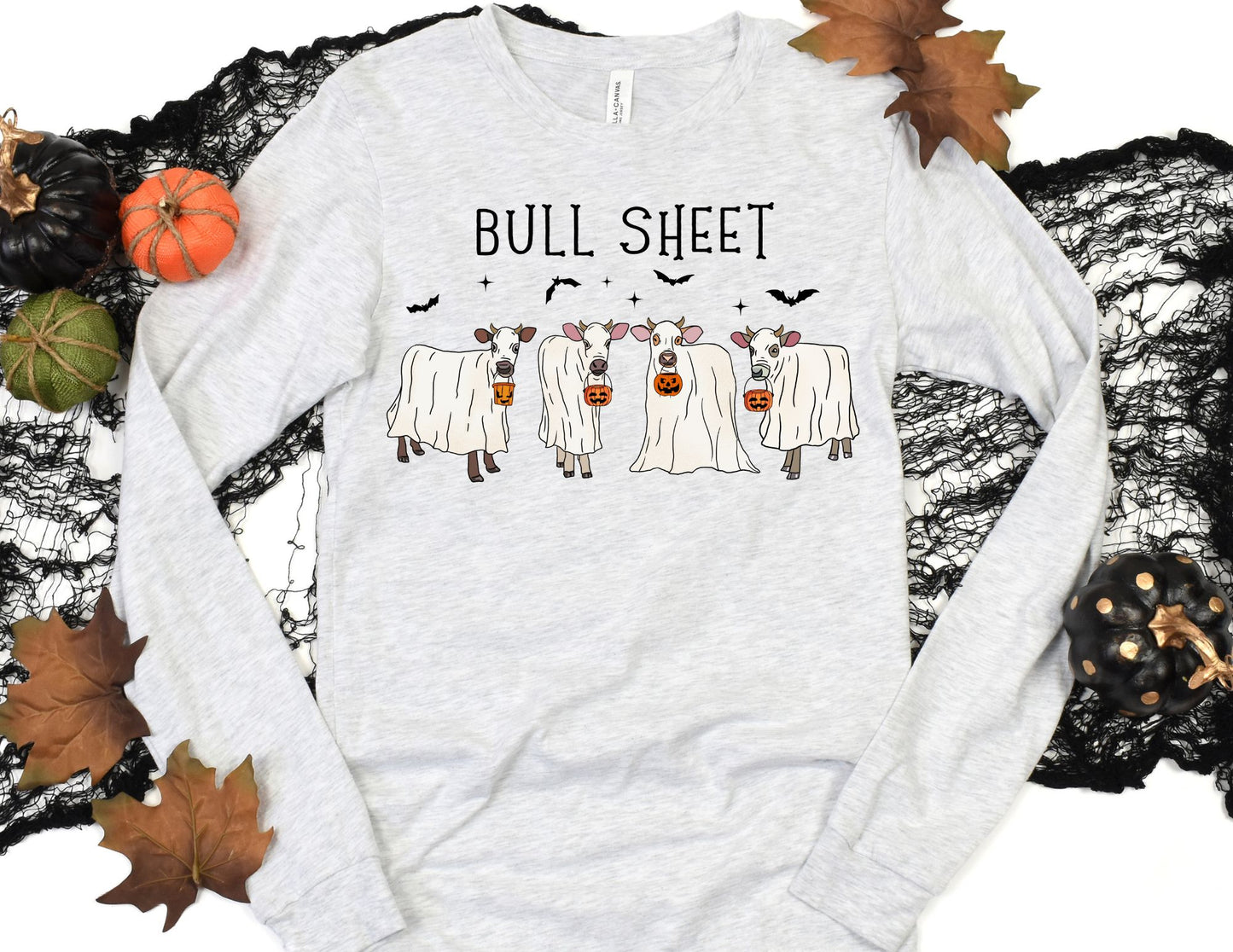 Bull Sheet Long Sleeve Shirt - Long Sleeve Halloween Shirt