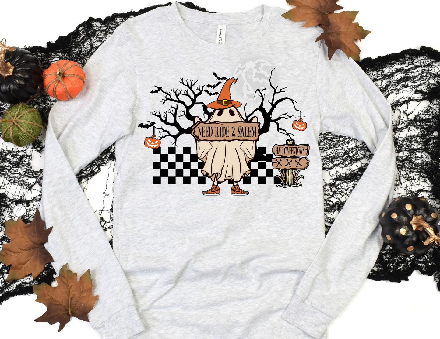 Need Ride to Salem Long Sleeve Shirt - Long Sleeve Halloween Shirt