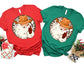 Cow Print Santa Shirt - Christmas Shirt