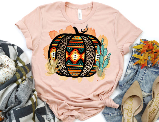 Aztec Pumpkin Shirt - Fall Shirt