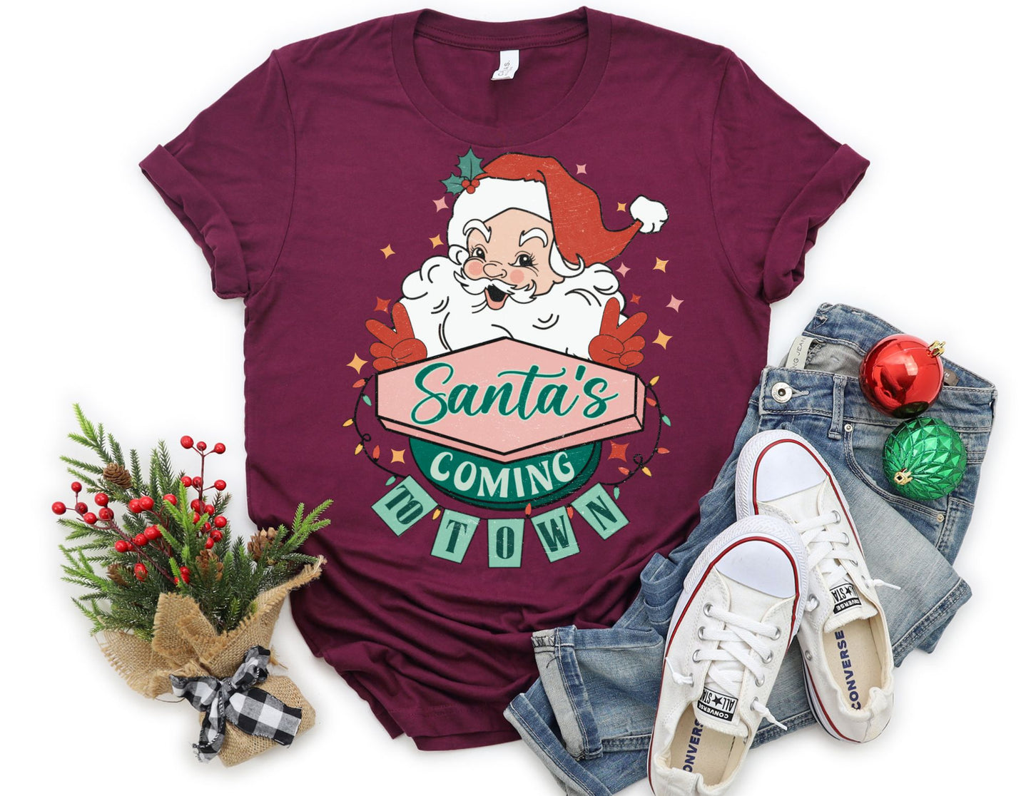 Santa's Coming to Town Shirt - Christmas Shirt