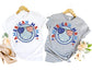 American Mama Smiley Face Shirt - 4th of July Mama Shirt