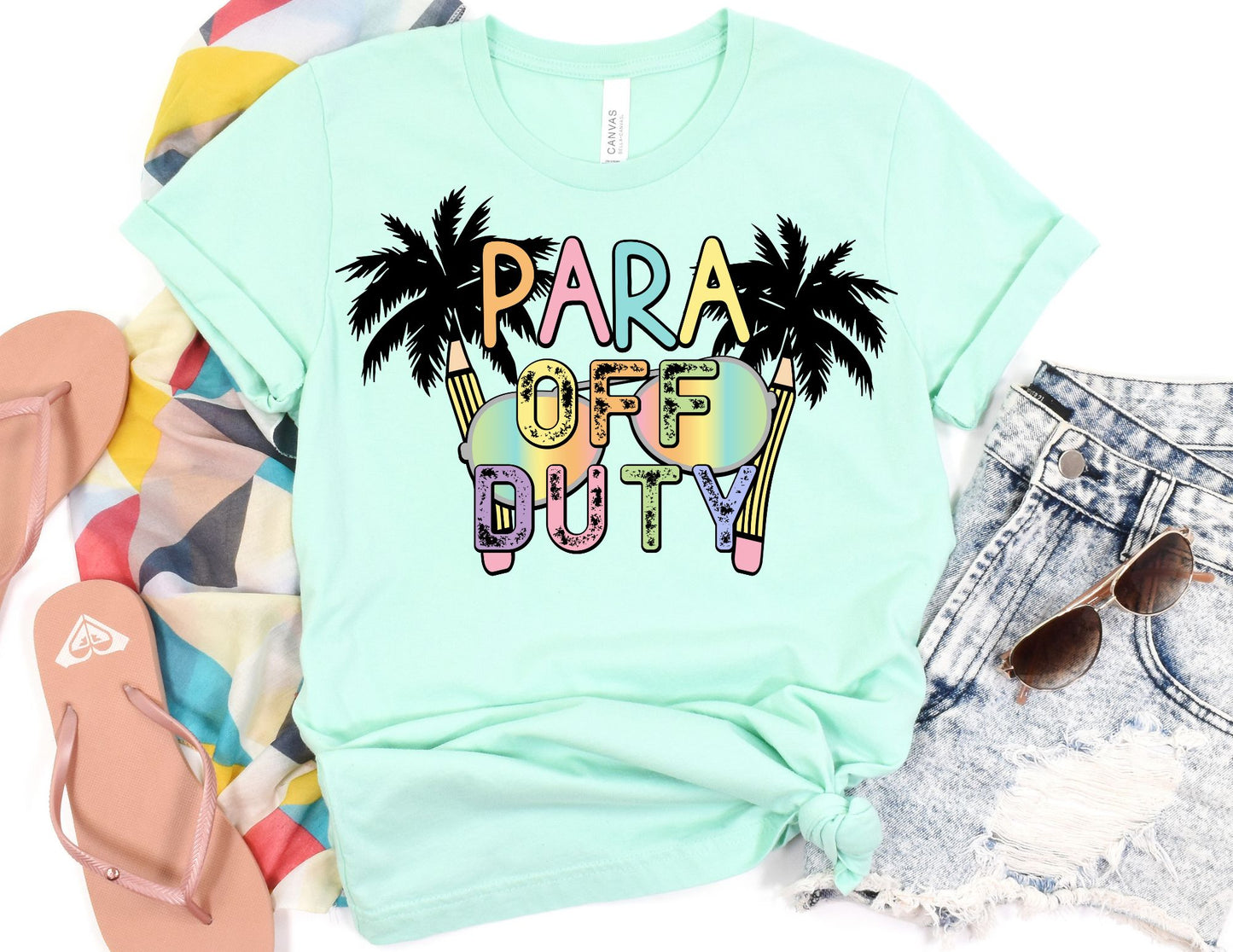 Para Off Duty Palm Trees Shirt - Paraprofessional Shirt