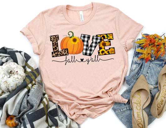 Love Fall Y'all Shirt - Fall Shirt