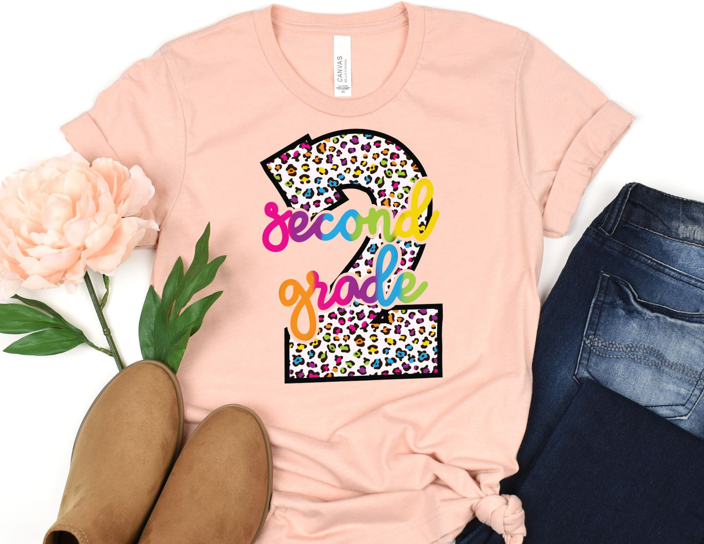2nd Grade Leopard Shirt - Second Grade Teacher Shirt