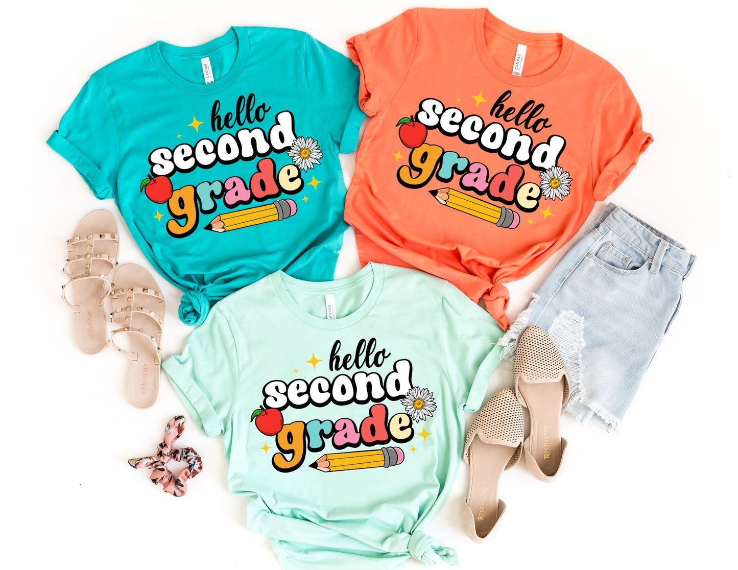 Hello 2nd Grade Shirt - Second Grade Teacher Shirt