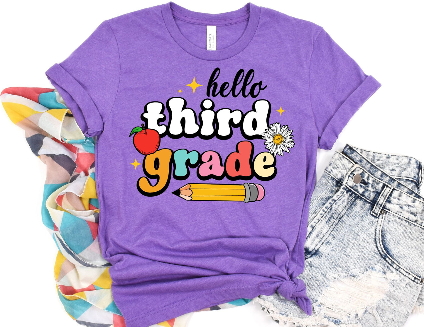 Hello 3rd Grade Shirt - Third Grade Teacher Shirt