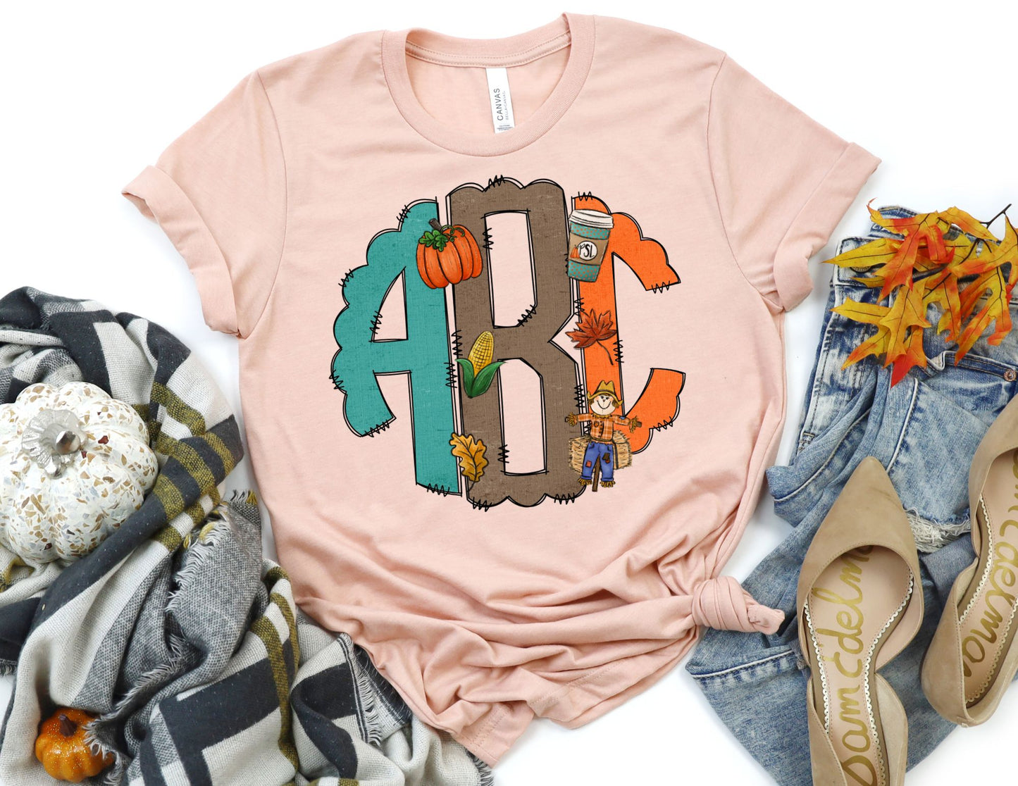 Solid Fall Monogram Shirt - Custom Fall Shirt