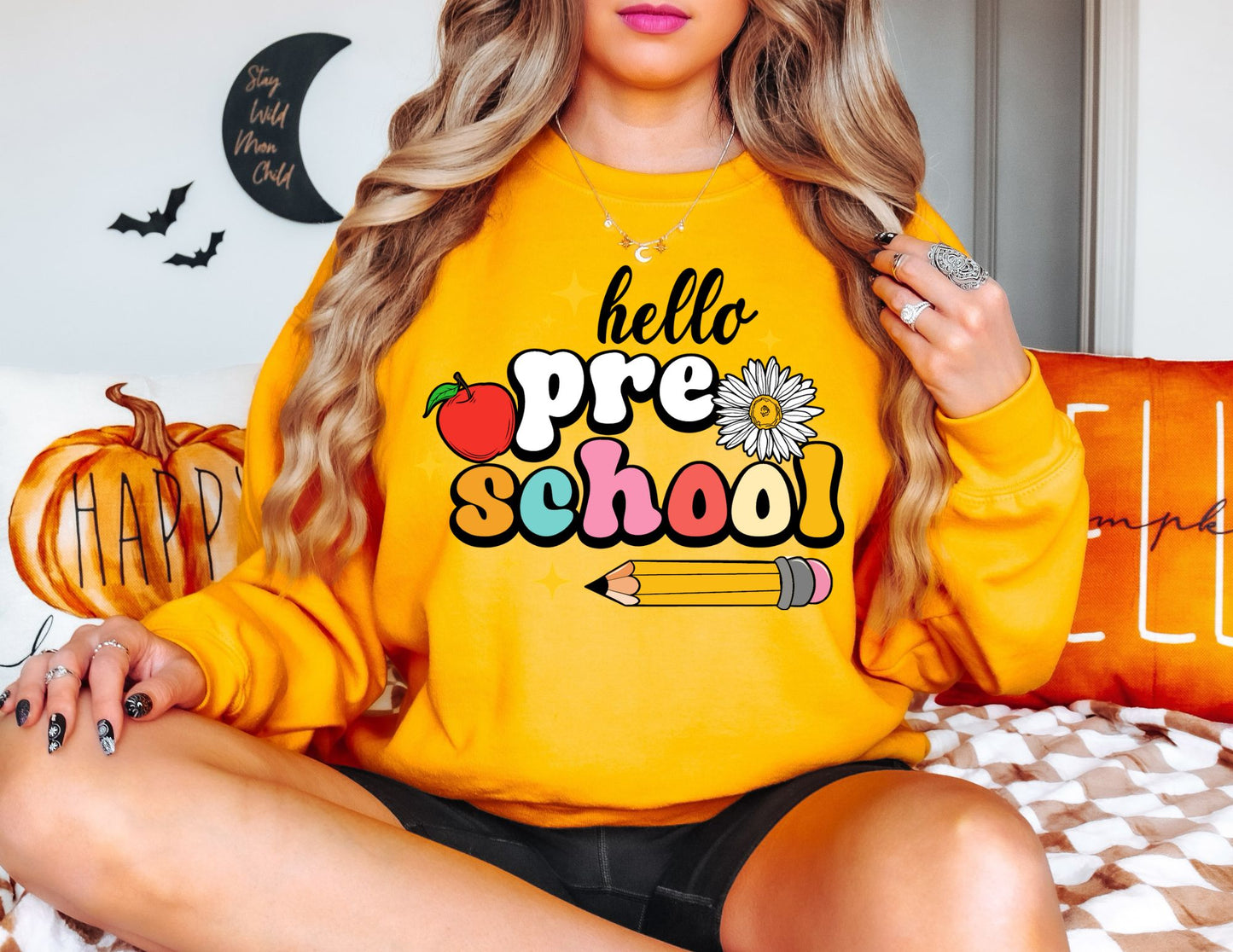 Hello Preschool Sweatshirt - Pre School Teacher Sweatshirt