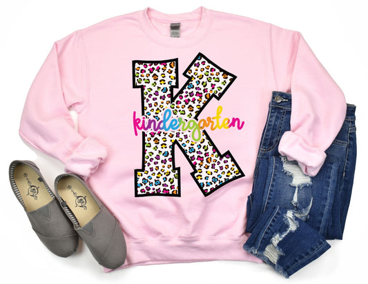 Leopard Kindergarten Sweatshirt - Kindergarten Teacher Sweatshirt