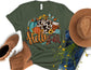 Artsy Hello Fall Cow Print Pumpkin Shirt - Fall Shirt