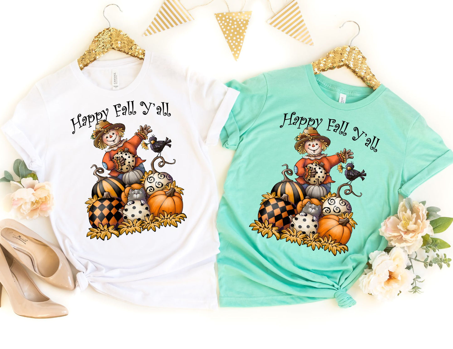 Happy Fall Y'all Scarecrow Shirt - Fall Shirt