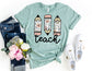 Floral Pencil Teach Shirt - Teacher Shirt