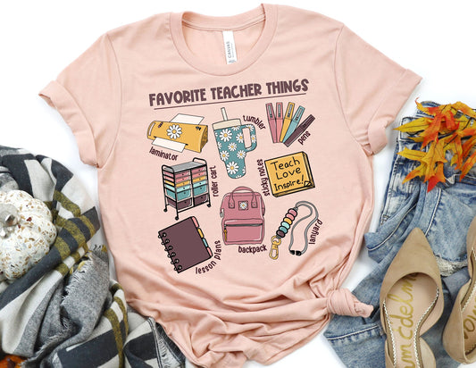 Favorite Teacher Things Shirt - Teacher Shirt