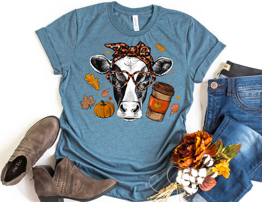 Fall Cow Shirt - Fall Shirt