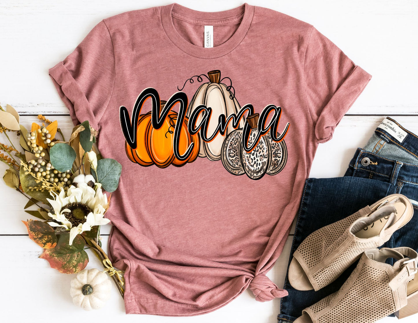 Mama Fall Pumpkin Shirt - Mom Fall Shirt