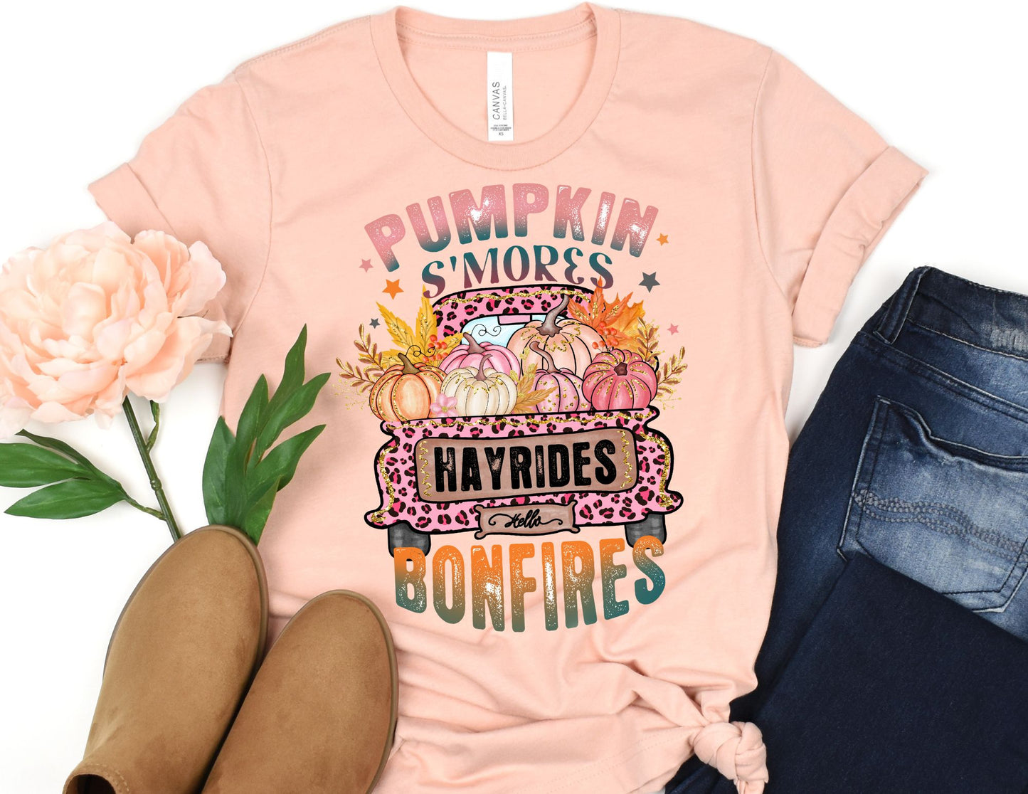 Pumpkin Smores Hayrides Bonfires Shirt - Fall Shirt