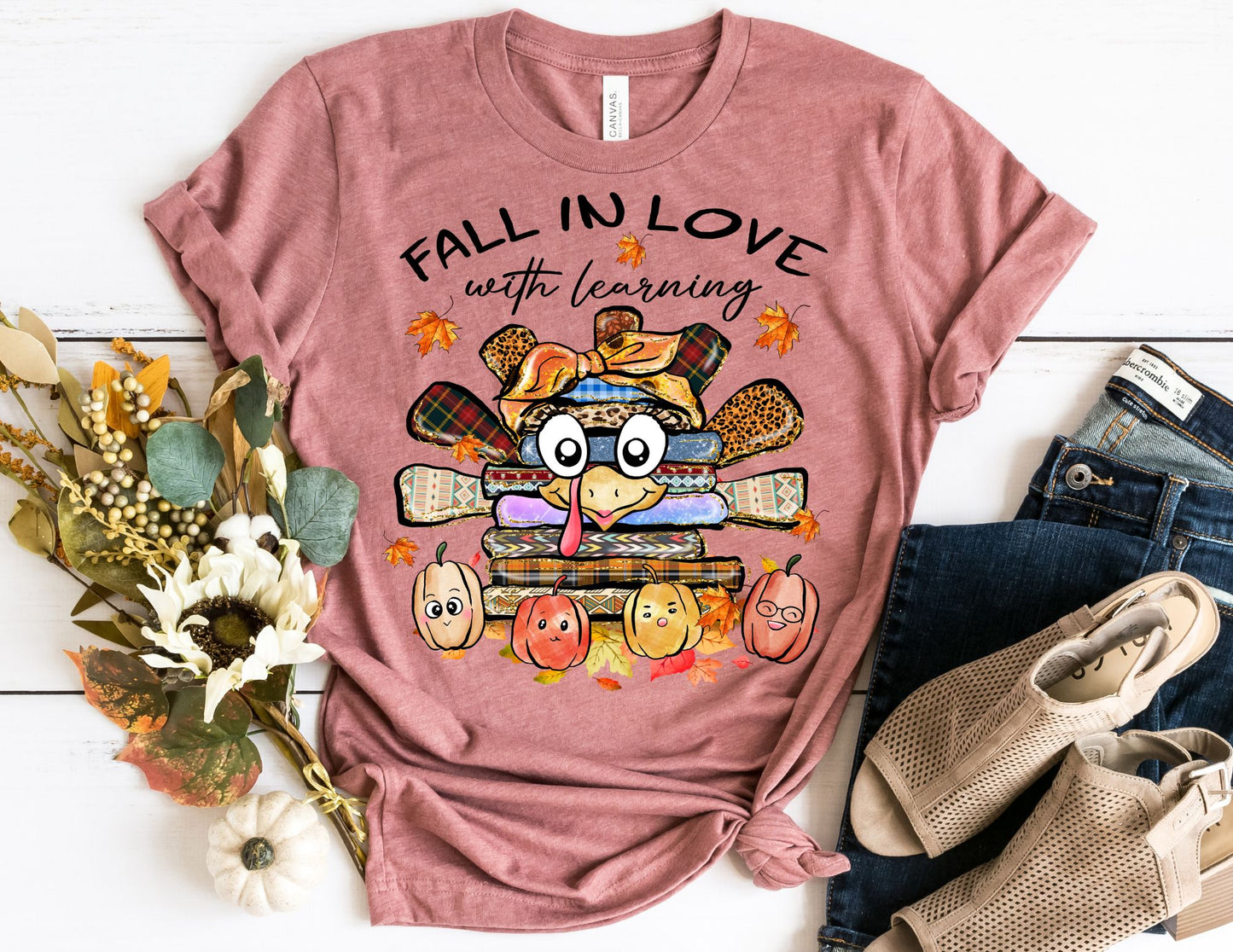 Fall in Love with Learning Shirt - Fall Teacher Shirt