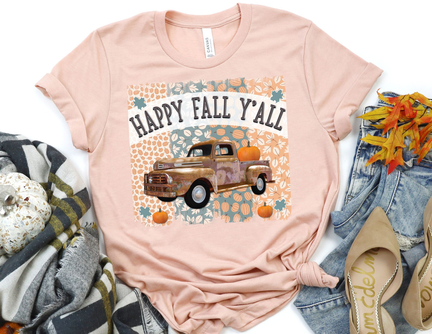 Happy Fall Y'all Truck Shirt - Fall Shirt