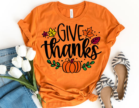 Give Thanks Shirt - Thanksgiving Shirt