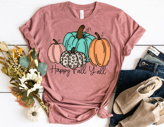 Happy Fall Y'all Pumpkin Shirt - Fall Shirt