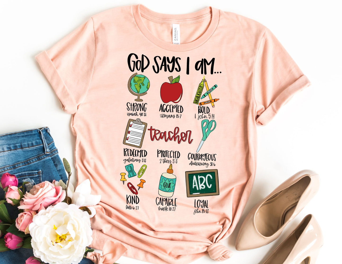 God Says I Am Teacher Shirt - Teacher Shirt