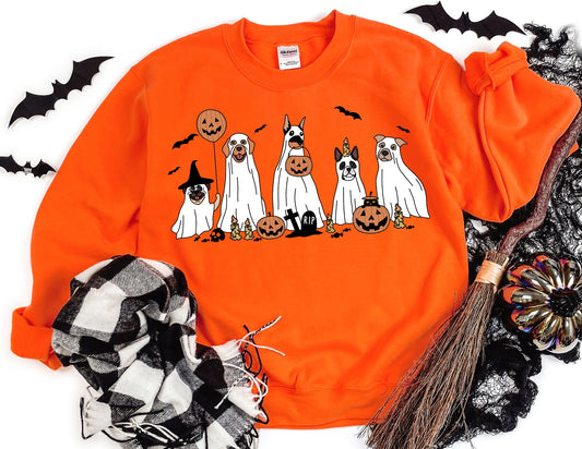 Ghost Dogs Halloween Sweatshirt - Halloween Sweatshirt