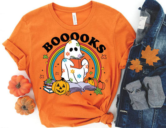 Booooks Ghost Shirt - Halloween Teacher Shirt