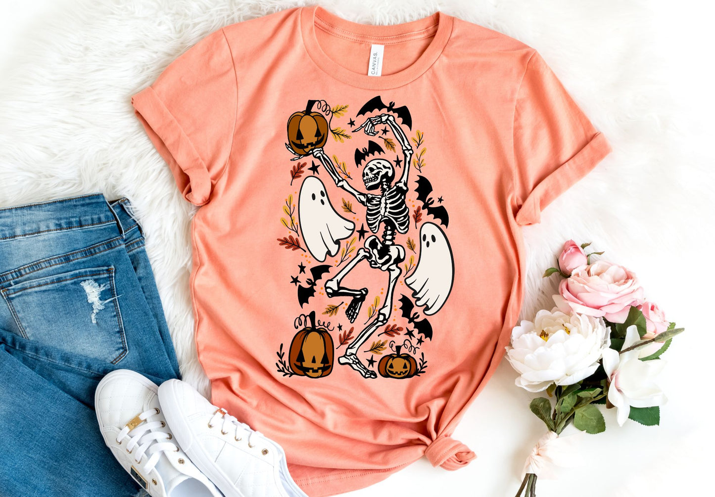 Dancing Halloween Skeleton Shirt - Halloween Shirt