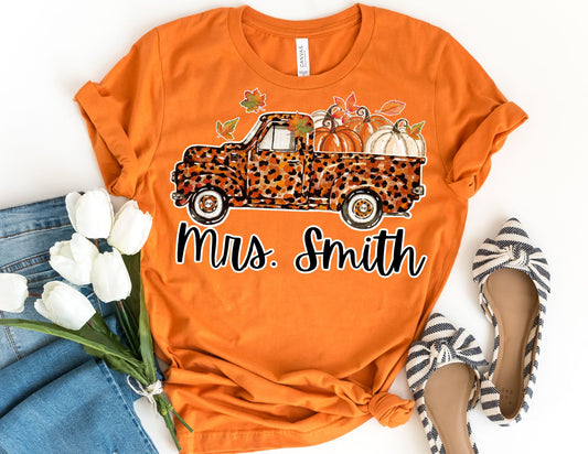 Custom Fall Truck Shirt - Custom Teacher Shirt