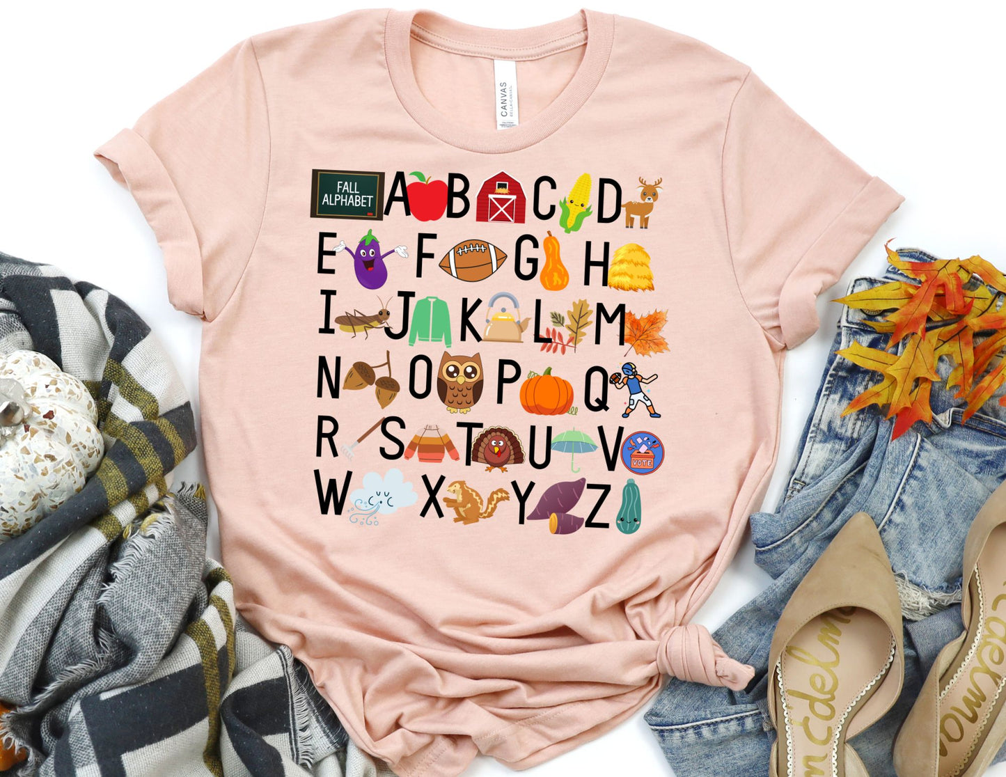 Fall Alphabet Shirt - Fall Teacher Shirt