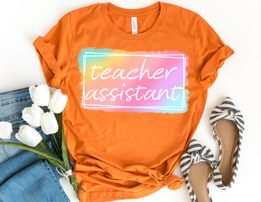 Colorful Teacher Assistant Shirt - Assistant Teacher Shirt