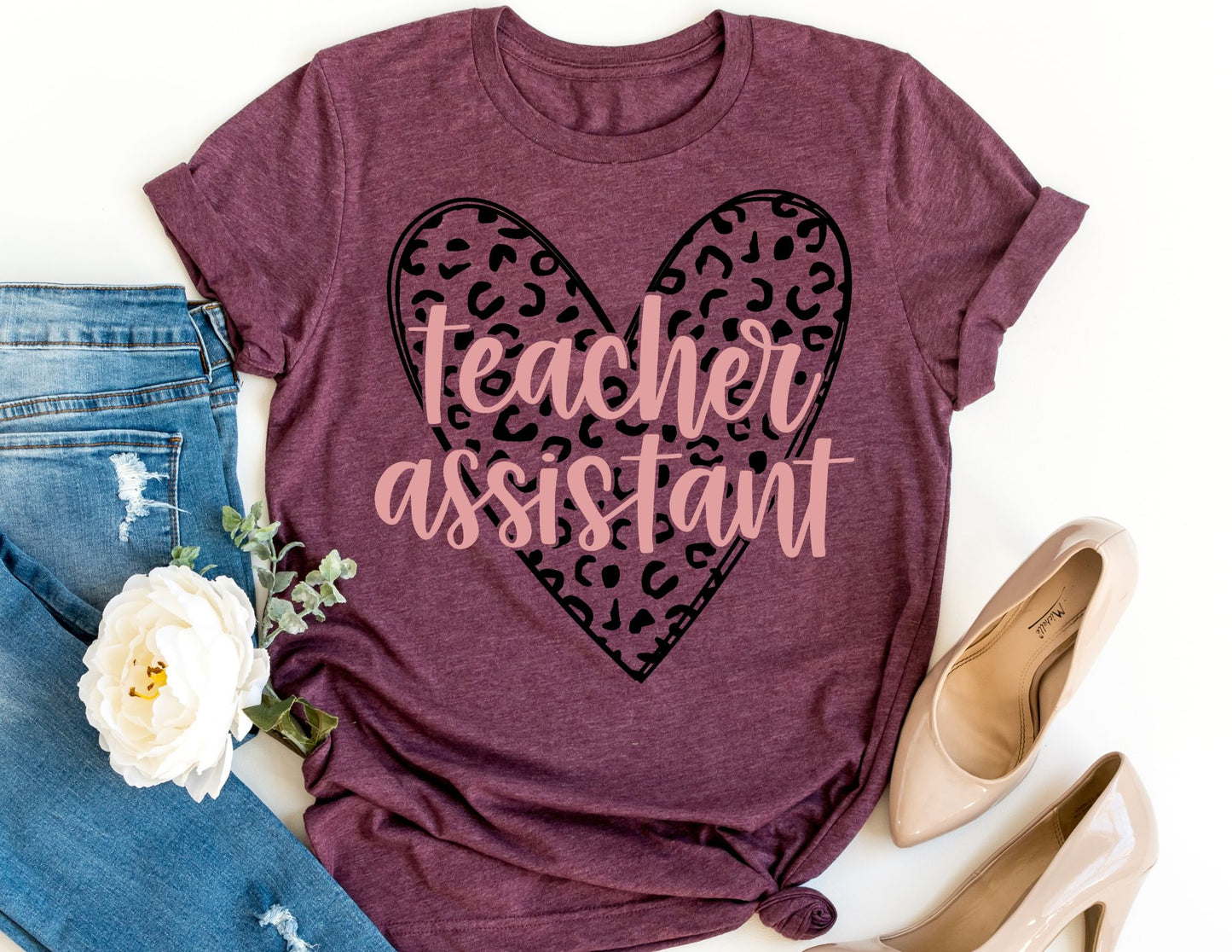 Teacher Assistant Heart Shirt - Assistant Teacher Shirt