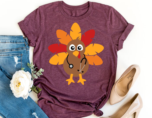 Turkey Stethoscope Shirt - Fall Nurse Shirt