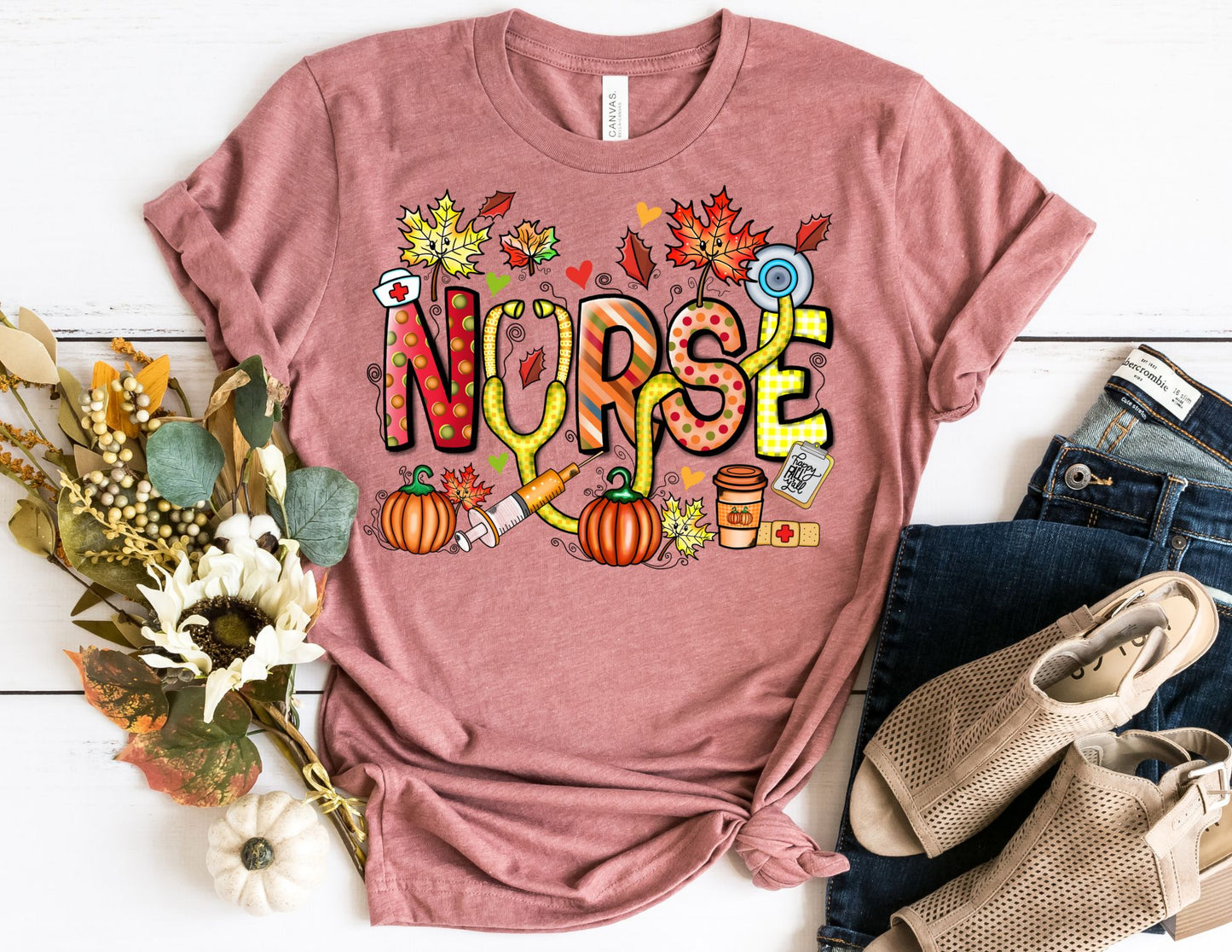 Fall Time Nurse Shirt - Fall Nurse Shirt