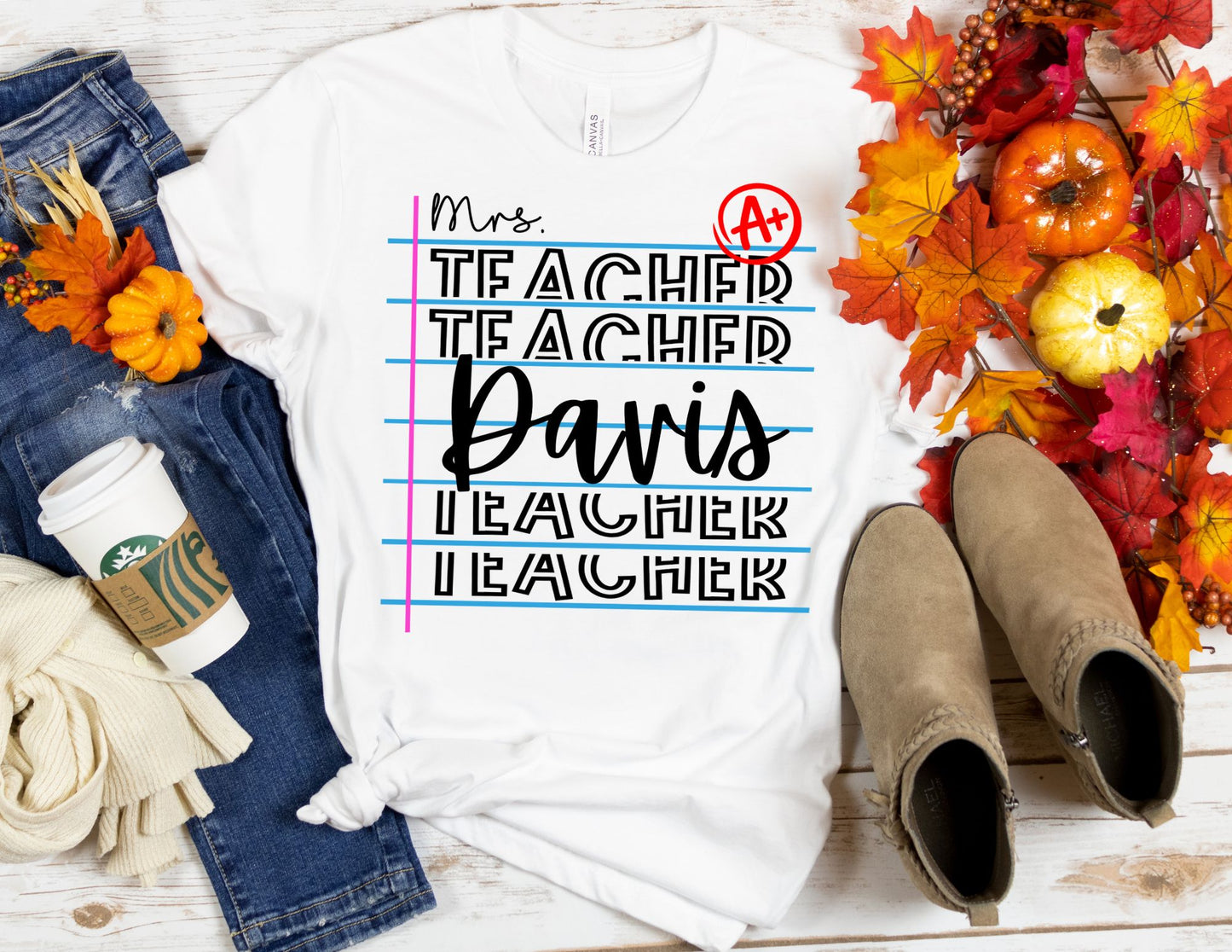 Custom Paper Teacher Shirt - Teacher Shirt