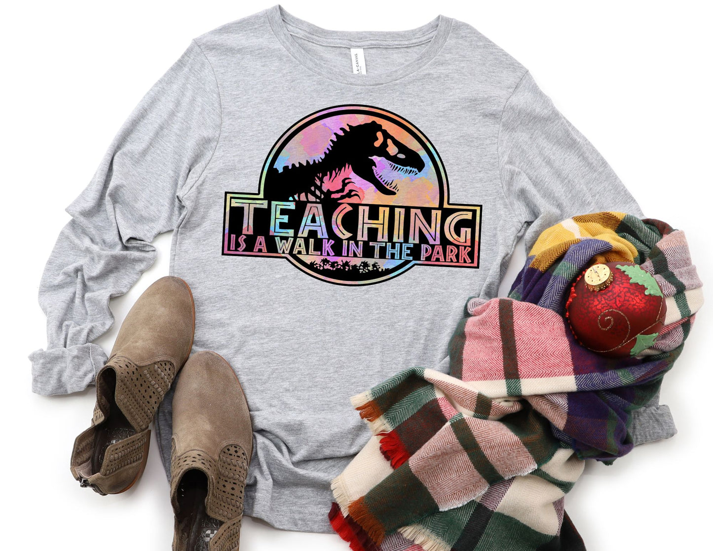 Teaching is a Walk in the Park Long Sleeve Shirt - Long Sleeve Teacher Shirt