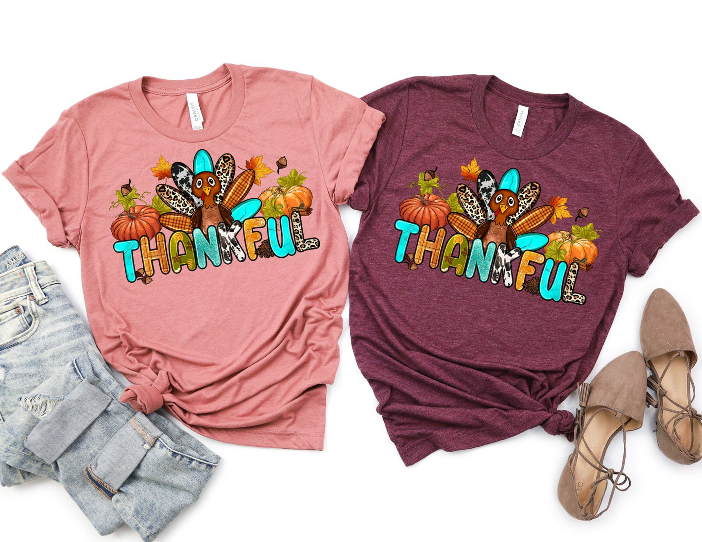 Thankful Turkey Shirt - Thanksgiving Shirt