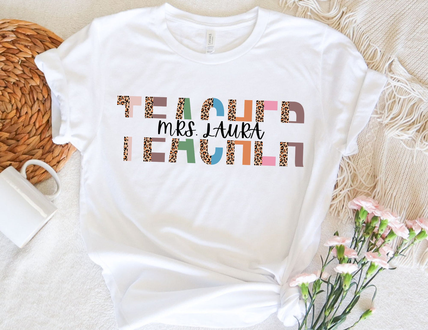 Custom Leopard Teacher Shirt - Custom Teacher Shirt